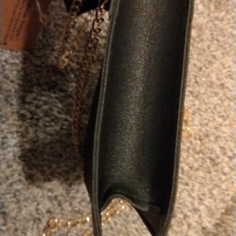 FAUX LEATHER/CLOTH TOP HANDLE BAG - Picture 6 of 7